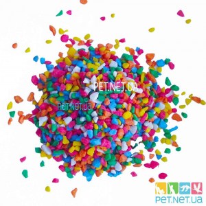 Цветной мелкий камушек для оформления аквариума